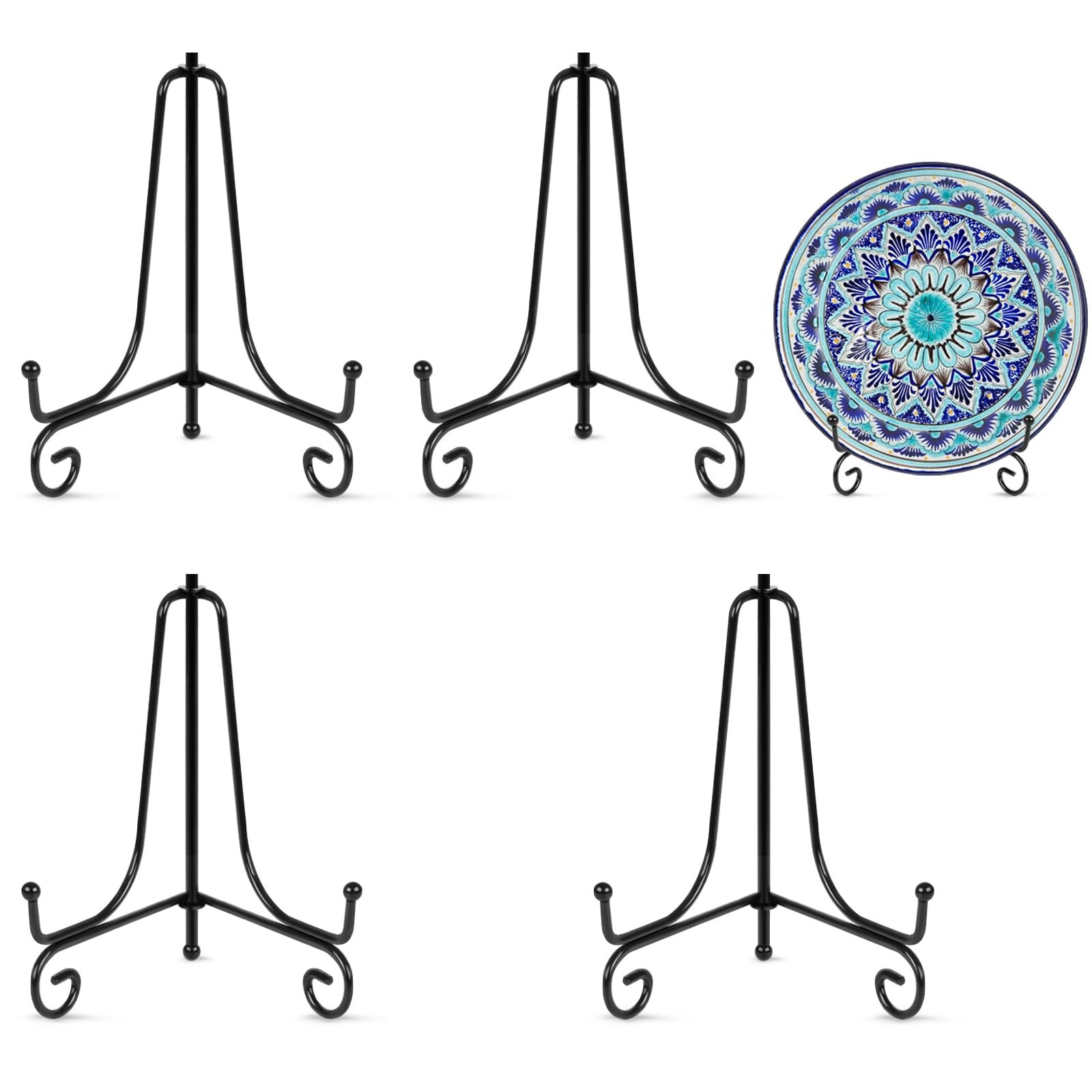 vivinin 4 Pack Plate Stands For Display,Plate Holder 6 '',Picture Frame Stand...