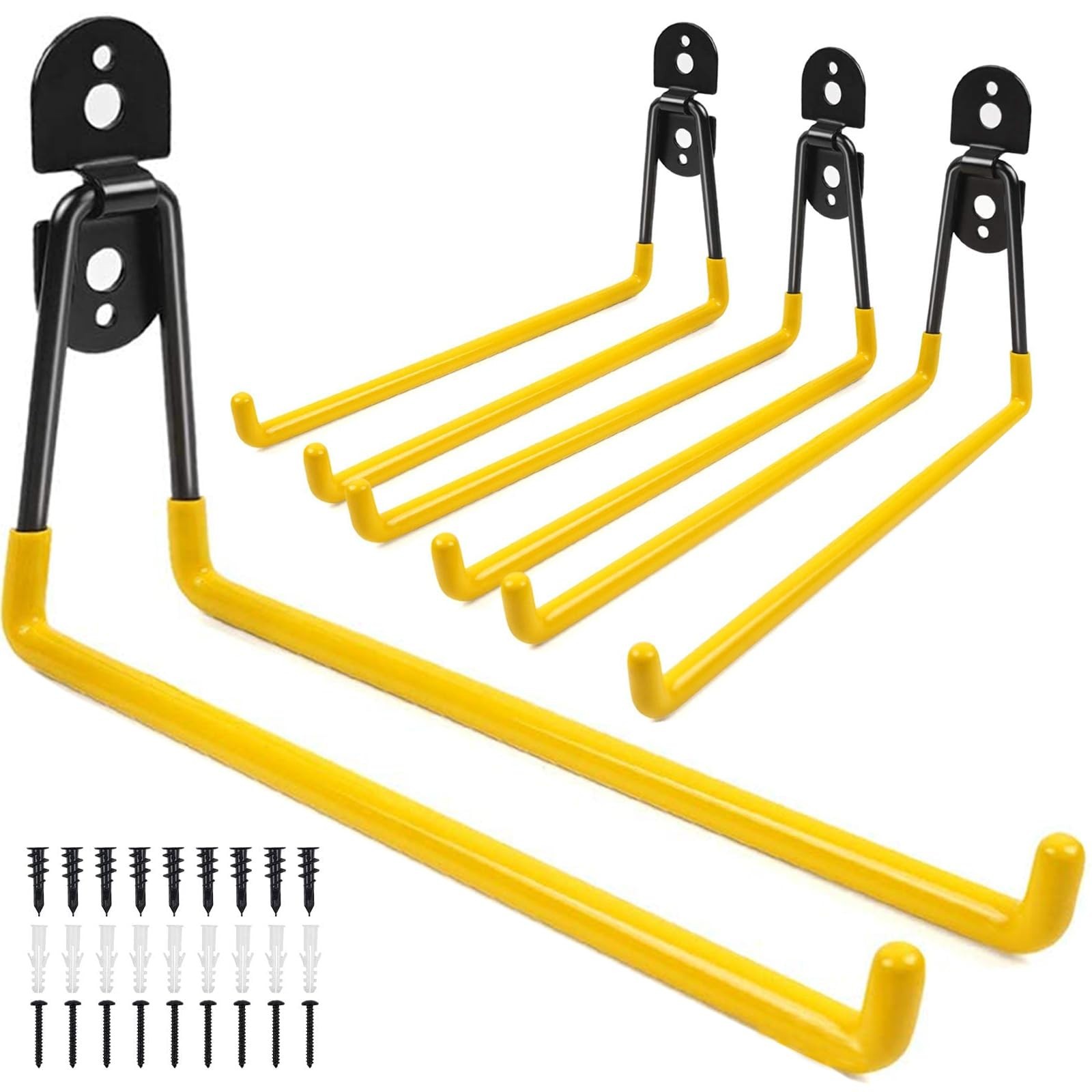 11 Inch Garage Hooks Heavy Duty, 4 Pack Large Garage Storage Utility Hooks, W...