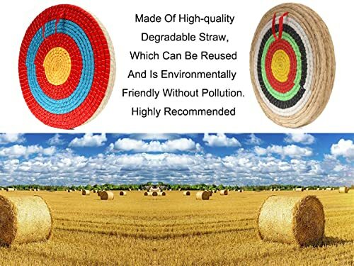 DOSTYLE Traditional Three Layer Solid Straw Round Archery Bow Targets Hunting