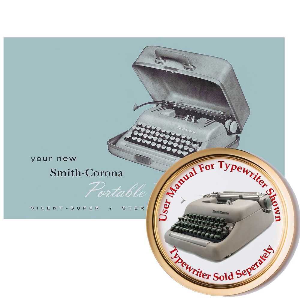Smith Corona Sterling Typewriter User Instruction Manual for 1950s Decade Model