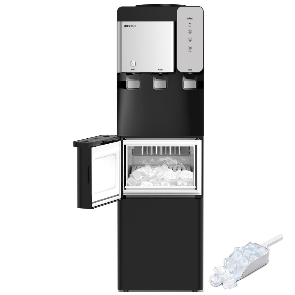 Water Dispenser with Ice Maker Function, Top Loading Hot & Cold Water Cooler