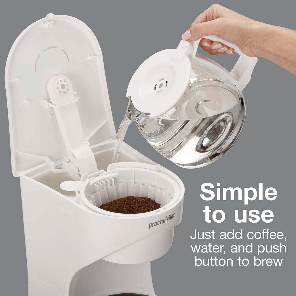 Proctor Silex 43501PS 12-Cup Coffee Maker White
