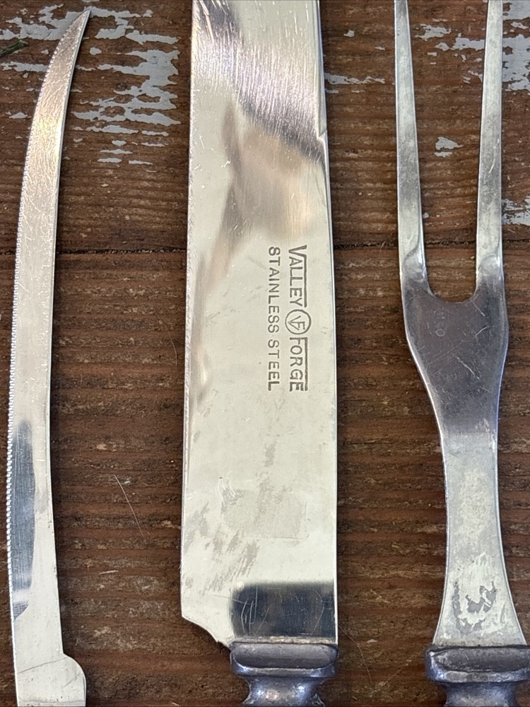 4 Pc Vintage Bakelite Handle Knives & Fork Butterscotch Green