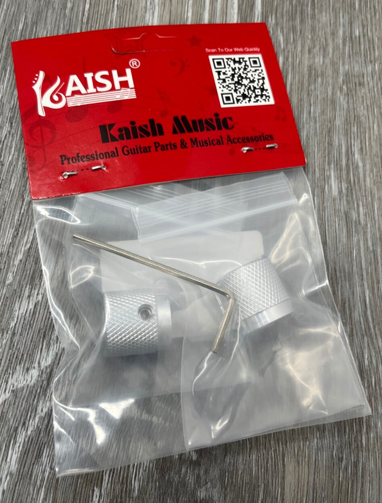 3 Pkgs (6ct Total) KAISH K1832-Silver 17mm Aluminum Pot Knobs w/ Indicator