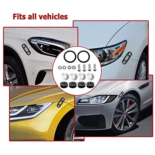 Universal Billet Bumper Trunk Quick Release Fastener Kit, Quick Release black