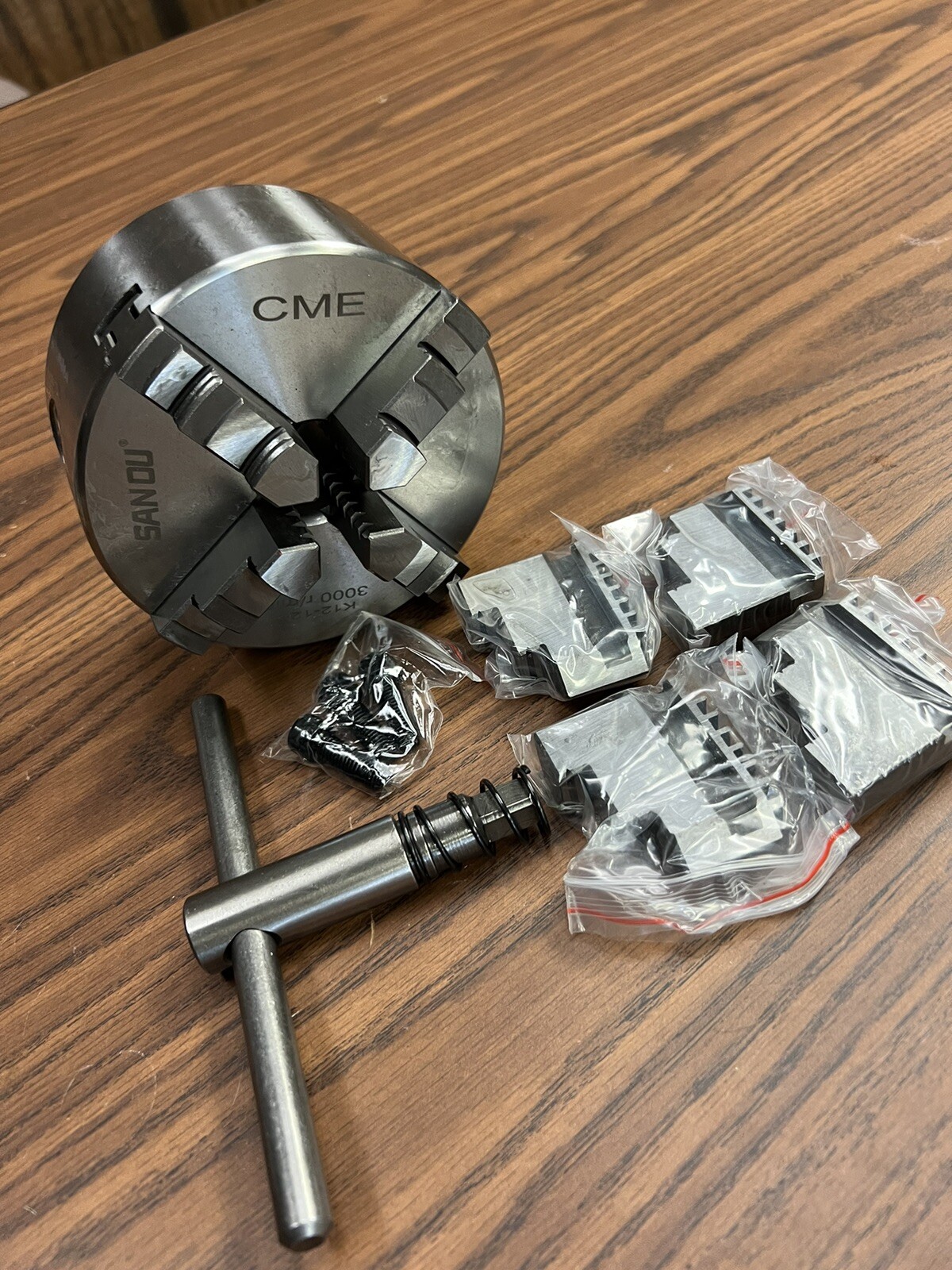 5” 4-JAW SELF-CENTERING LATHE CHUCKS with extra jaws, #0504-SF Free Ship USA