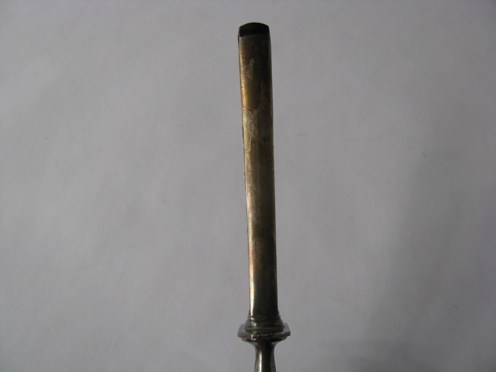 1847 Rogers Bros Ancestral Pattern Carving Knife Sharper Silver Plate Handle Lg