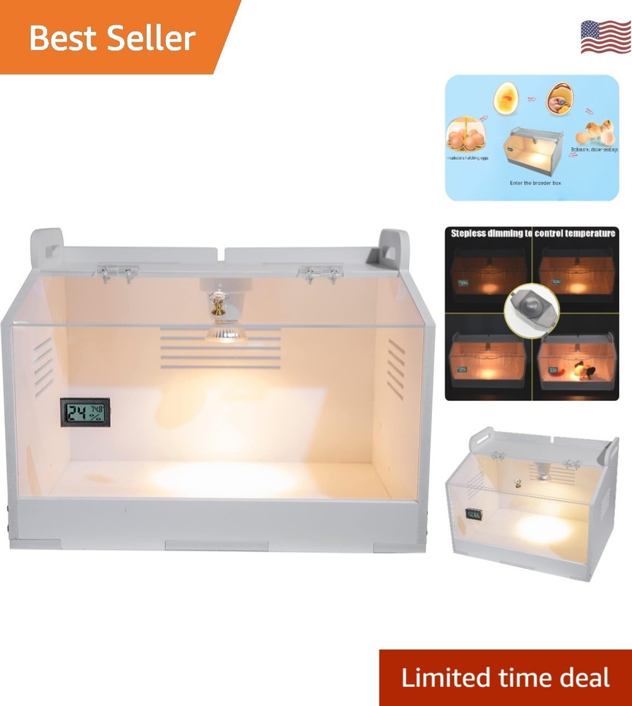 Intelligent Chicken Brooder Box with Temperature Display – Compact & Durable