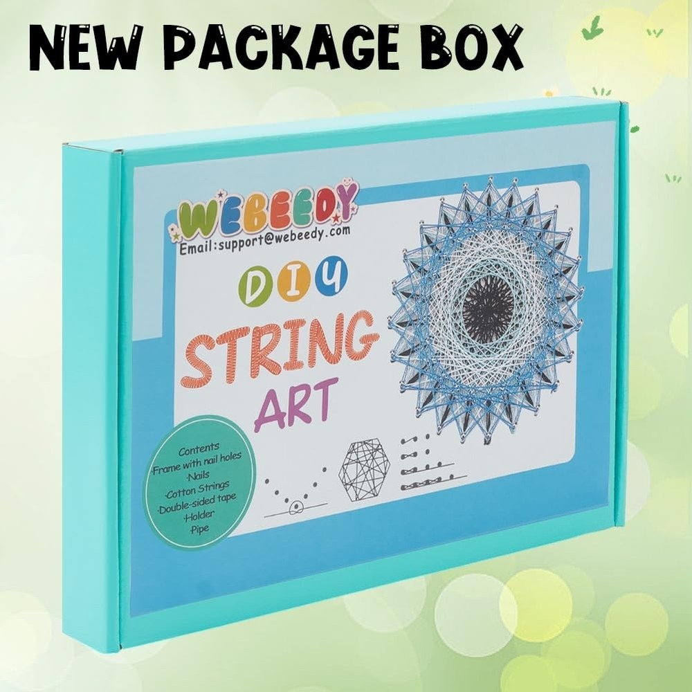 WEBEEDY DIY 3D String Art Kit for Adults Beginners, Medium to Large, Evil Eye