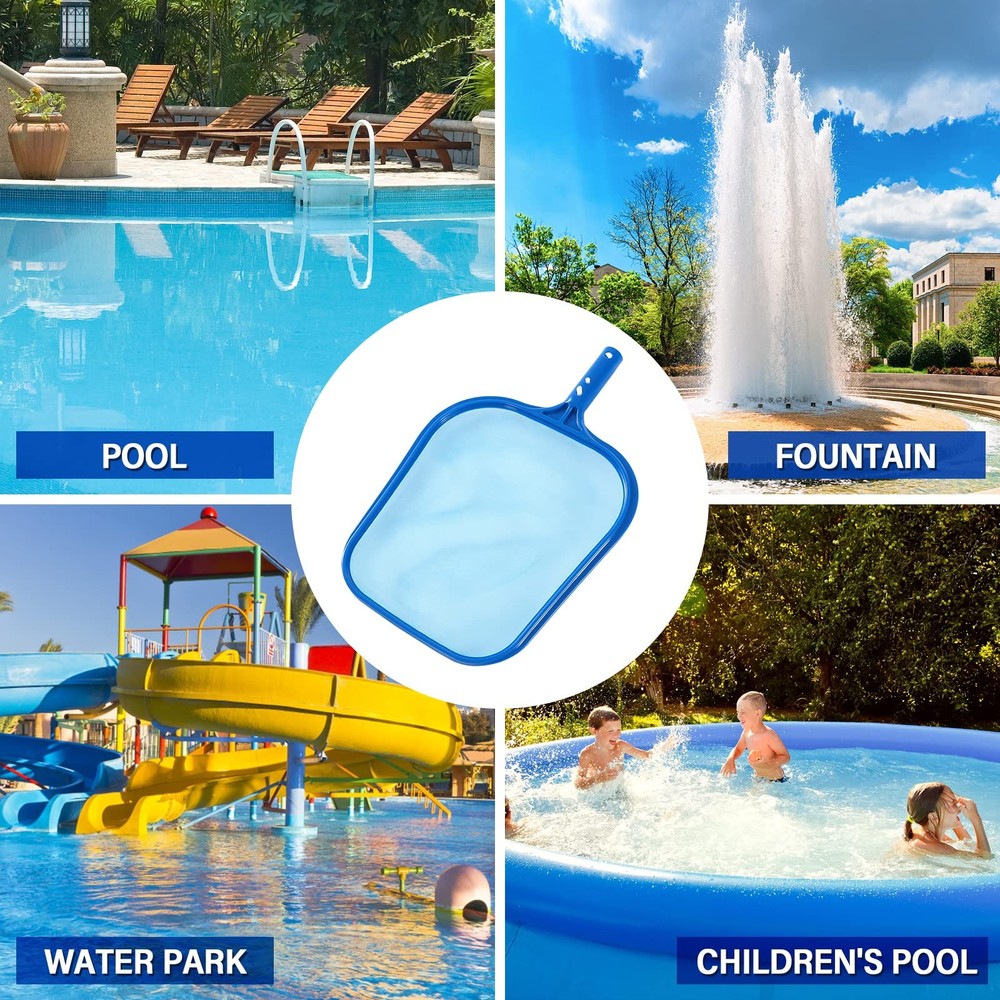 Pool Skimmer - Pool Net, Pool Skimmer Net with Solid Plastic Frame, Skimmer N...