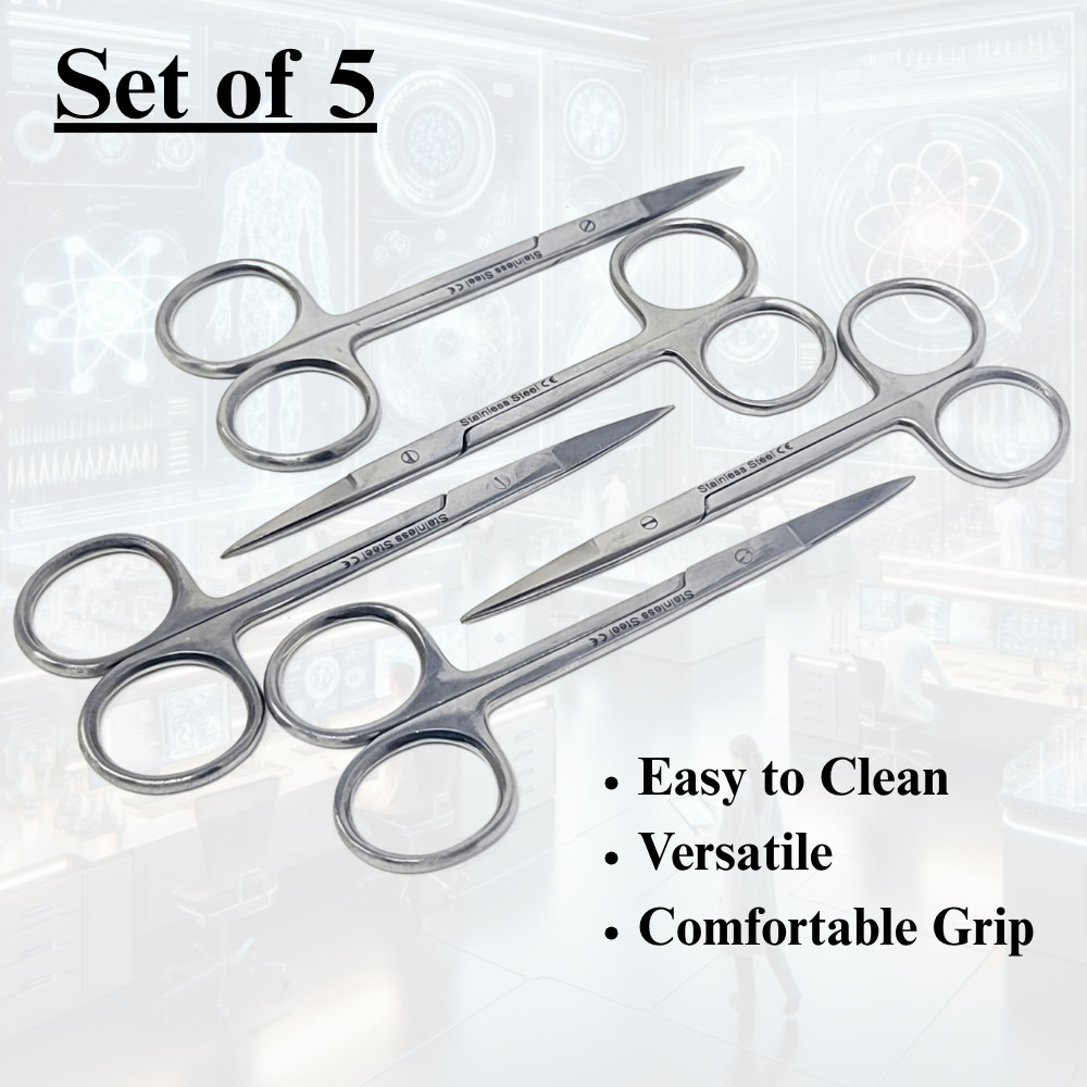 4.5" Stainless Steel Micro IRIS Scissors with Sharp Tips for Lab Dissection Use