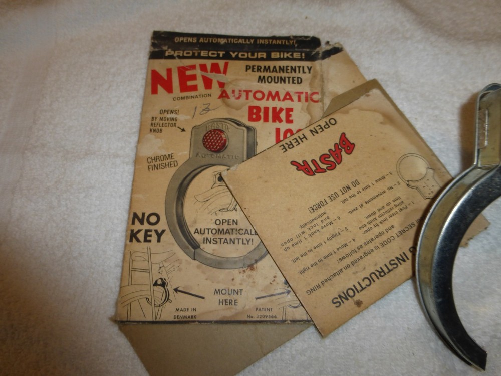 Vintage Basta Bicycle Lock W/Box