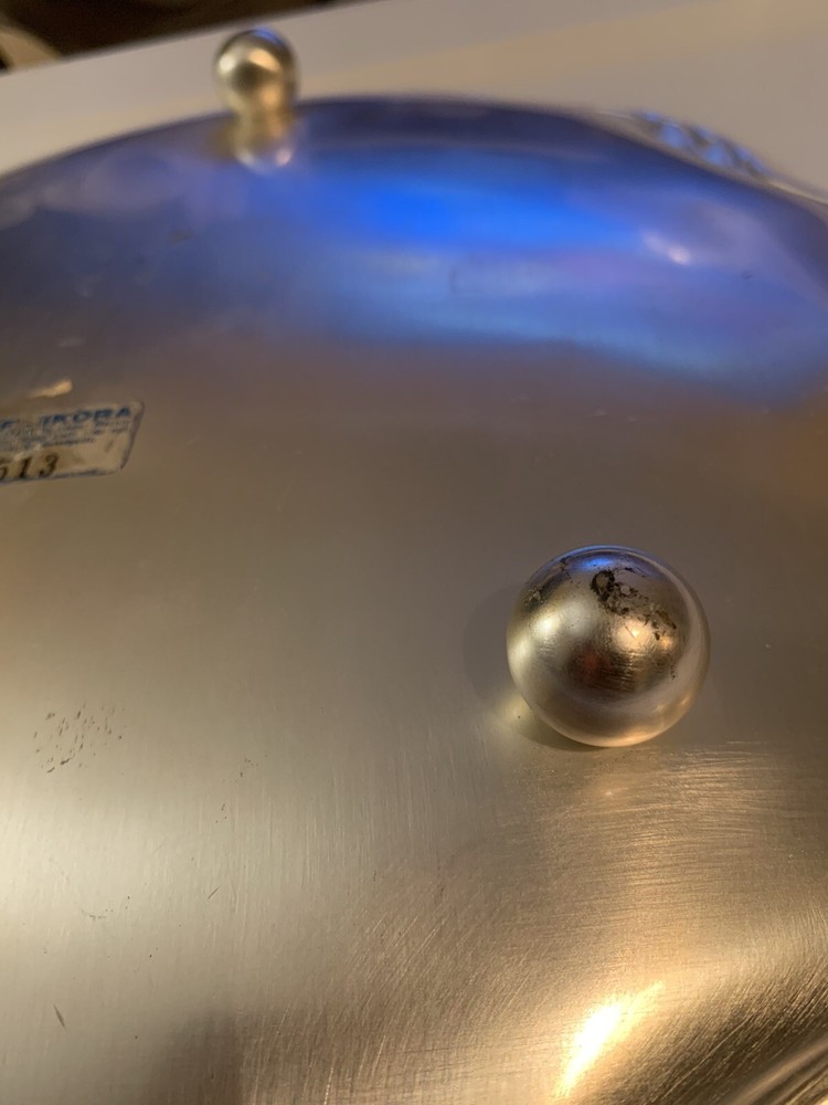 WMF-IKORA SILVER PLATE OVAL SERVING TRAY BRUSHED FINISH GERMANY 6513