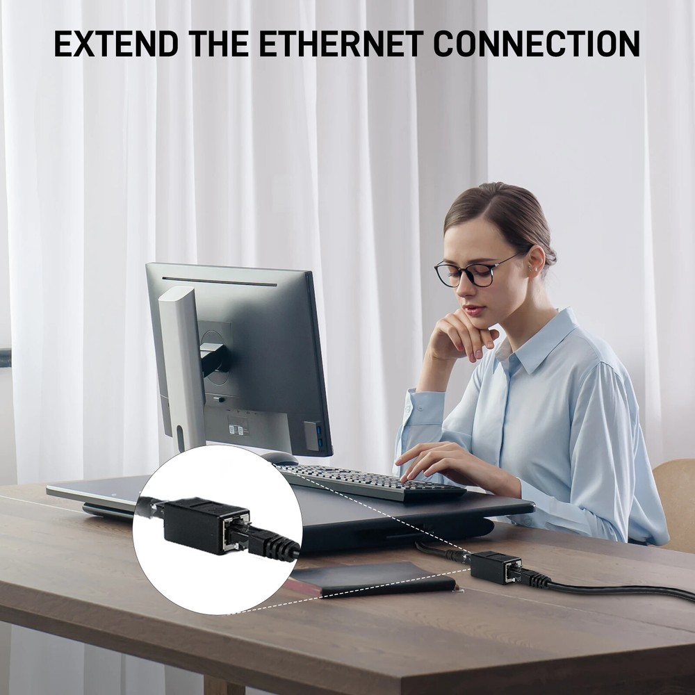 RJ45 Inline Coupler Cat7 Cat6 Cat5e Cat5 Ethernet LAN Network Cable Adapter Lot