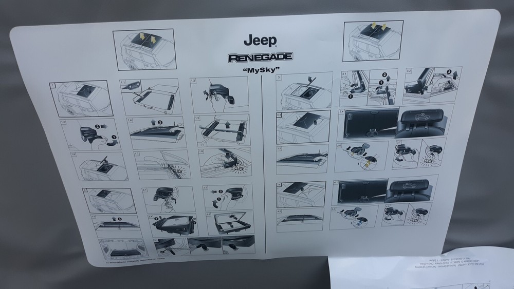 Jeep Renegade MySky panel storage bag