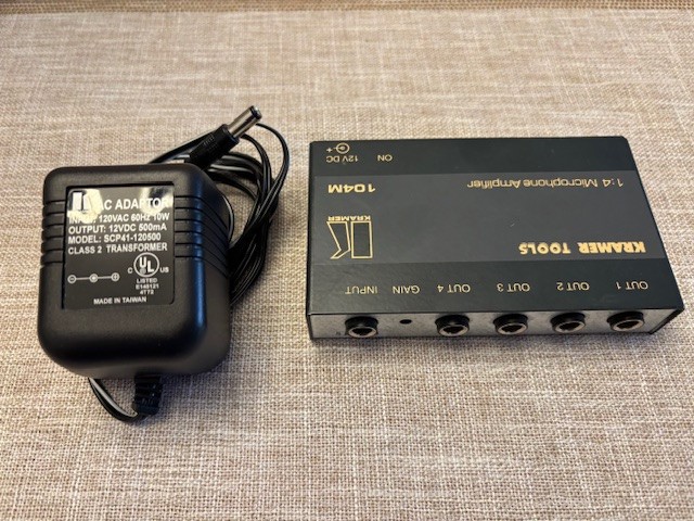 Kramer 104M - 1:4 Microphone Distributor & Amplifier