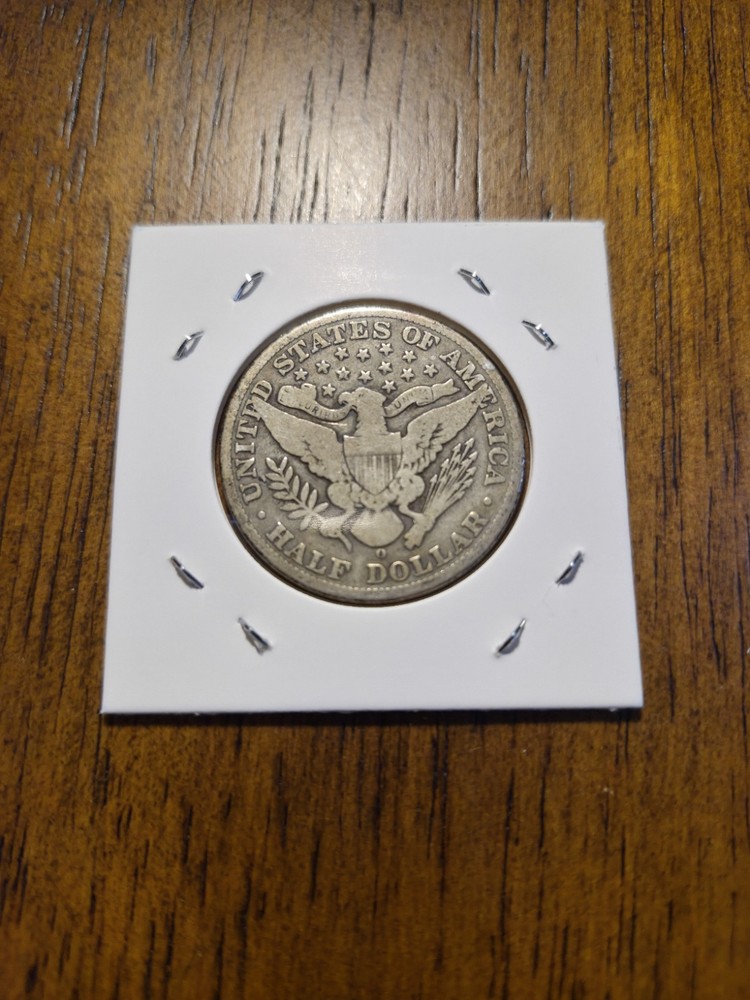 1908-O Barber Half Dollar, 90% Silver