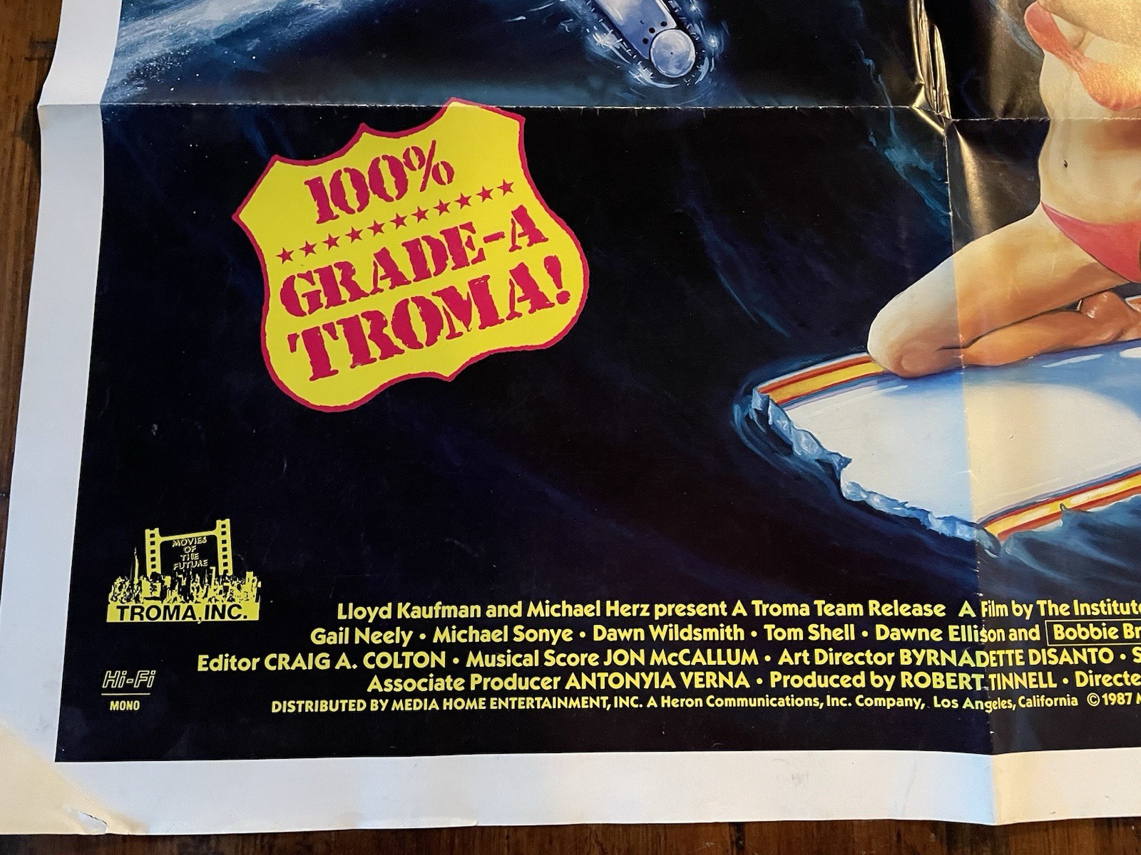 1987 SURF *** MUST DIE Movie Poster - Horror