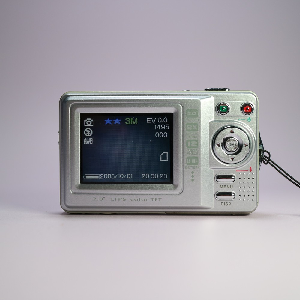 Smart JV Cam Digital Camera DMC-FX12 12.0MP Silver Tested