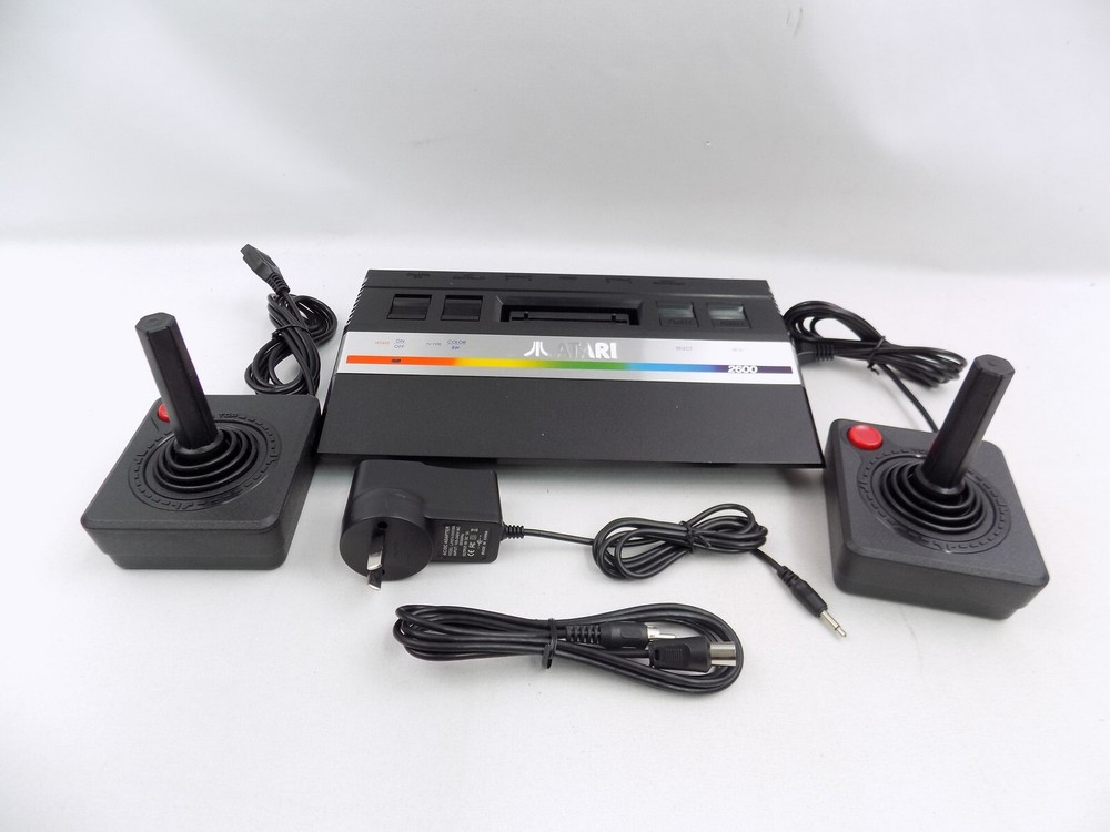Atari 2600 Jr. Console With 2x Joystick Controllers And Cables