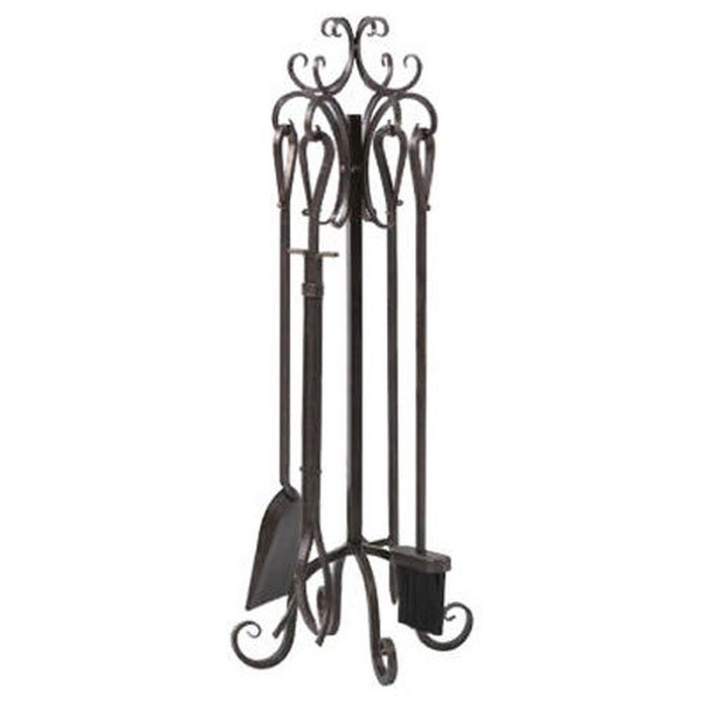 Panacea 5-Piece Scroll Top Fireplace Tool Set