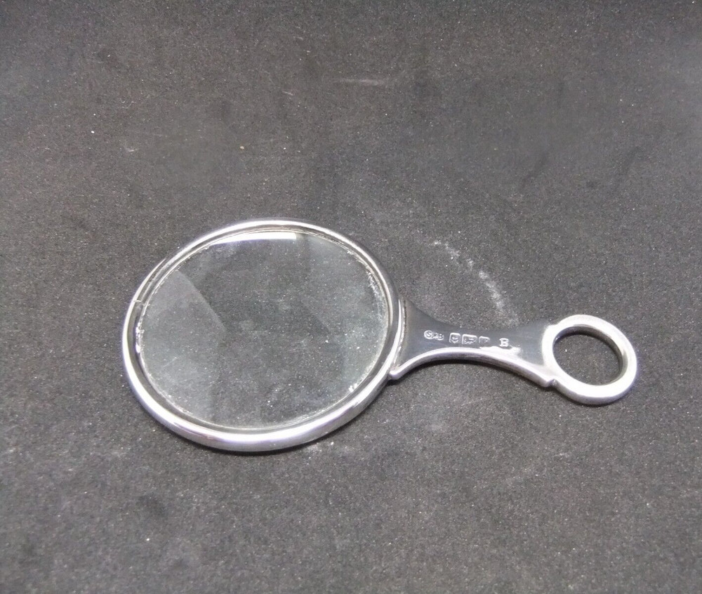 Solid Sterling Silver Synder & Beddoes Chatelaine Magnifying Glass Pendant 1905