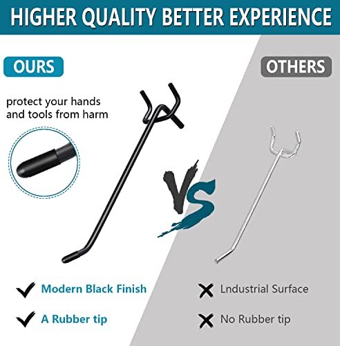 Pegboard Hooks, 4 Inch 23 Pack, L Shape Hooks with for 1/4 inch pegboard