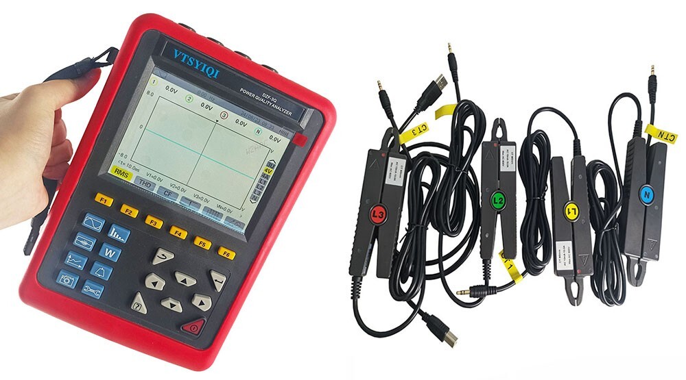 Power Quality Analyzer Meter with Parameter W VA Var PF DPF cosφ tanφ 10mA~10A