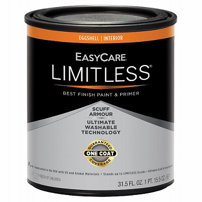 EasyCare LLIEP-QT Limitless Interior Paint & Primer, Pastel Base Eggshell