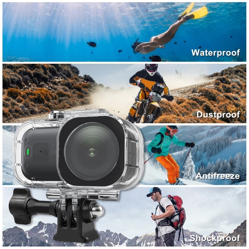 Heavy Duty Waterproof Shell Watertight Enclosure For Action Camera Diving Case