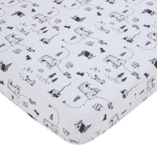 Carter's Woodland Friends Gray Multi Colored Bear and Fox, Squirrel, Tree,