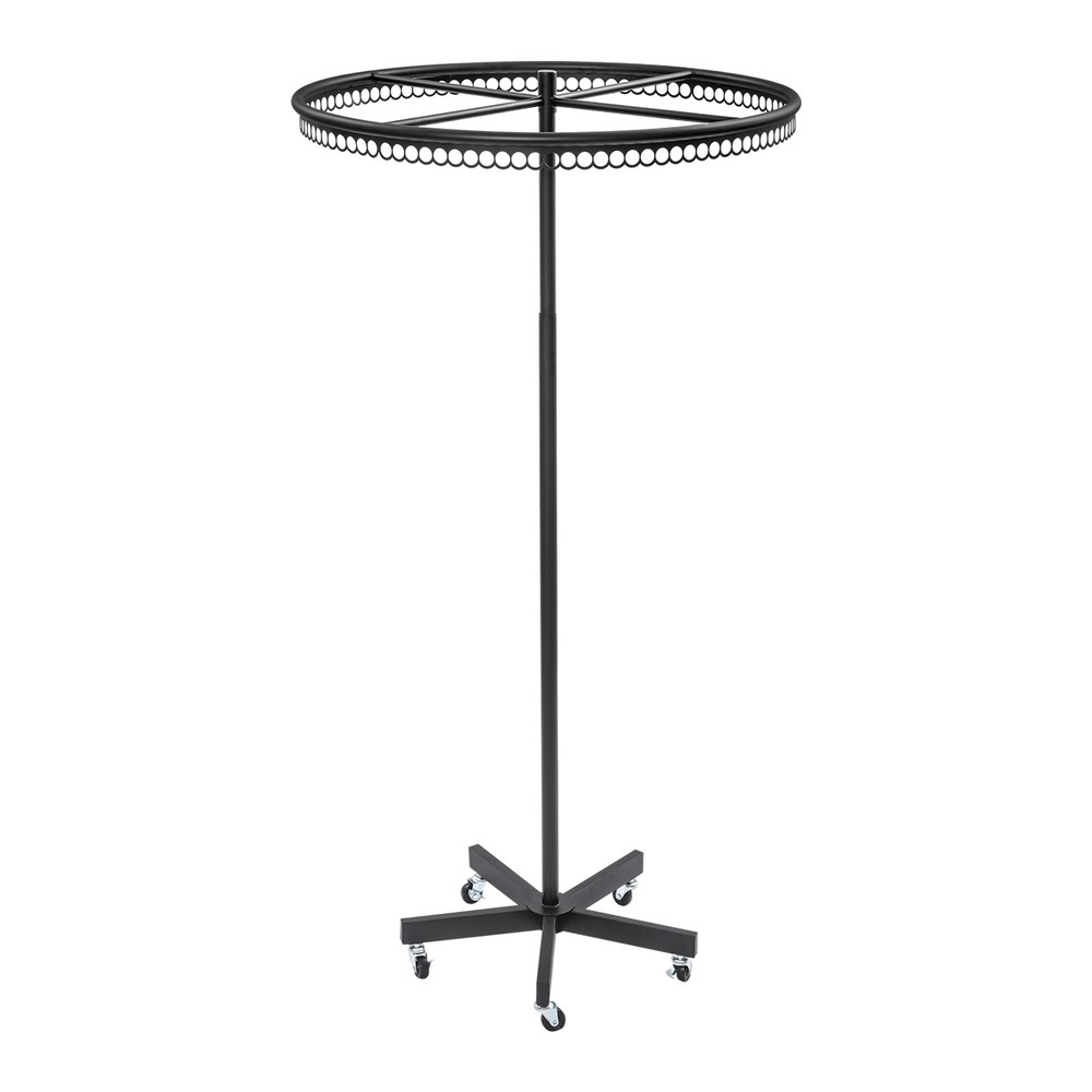 360° Rollable Round Stand Ring Stand Clothes Rack Height Adjustable 66lbs Load