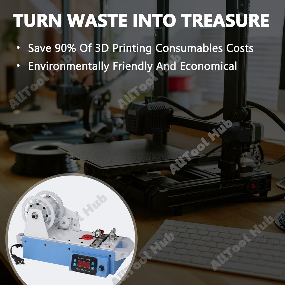 3D Printer Extruders Desktop Filament Maker Machine PET Plastic Bottles Recycle