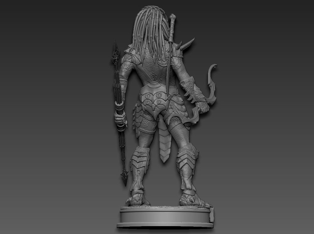 Predator 1/6 or 1/8 Scale Statue 3D Print Model Kit Unpainted