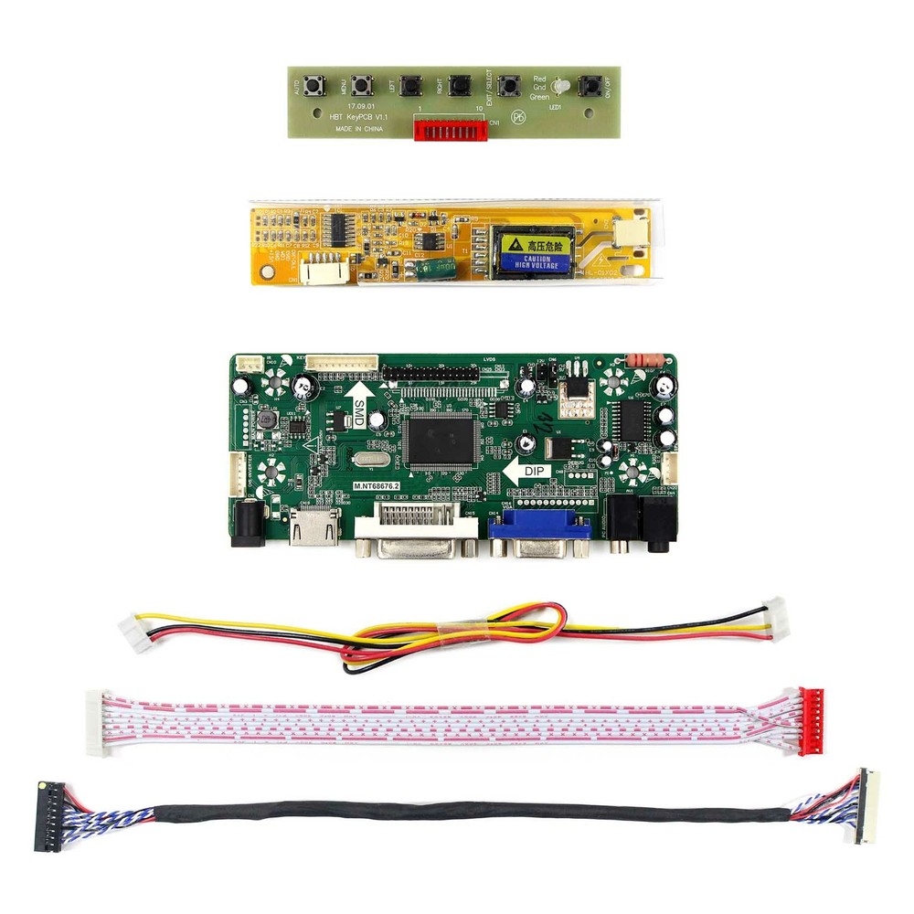 DVI VGA HDMI LCD Controller Board For LP121X04 C2K2 1024x768 LCD Panel