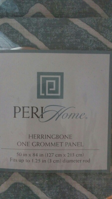PERIHOME HERRINGBONE ONE(1)GROMMET PANEL 100%COTTON