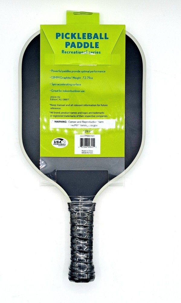 Sakar Double Sided Pickleball Paddle Black/Gray Stripe