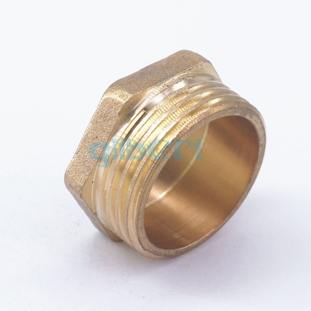 1" BSP Male Brass Countersunk End Cap Hex Head Socket Fitting End Plug