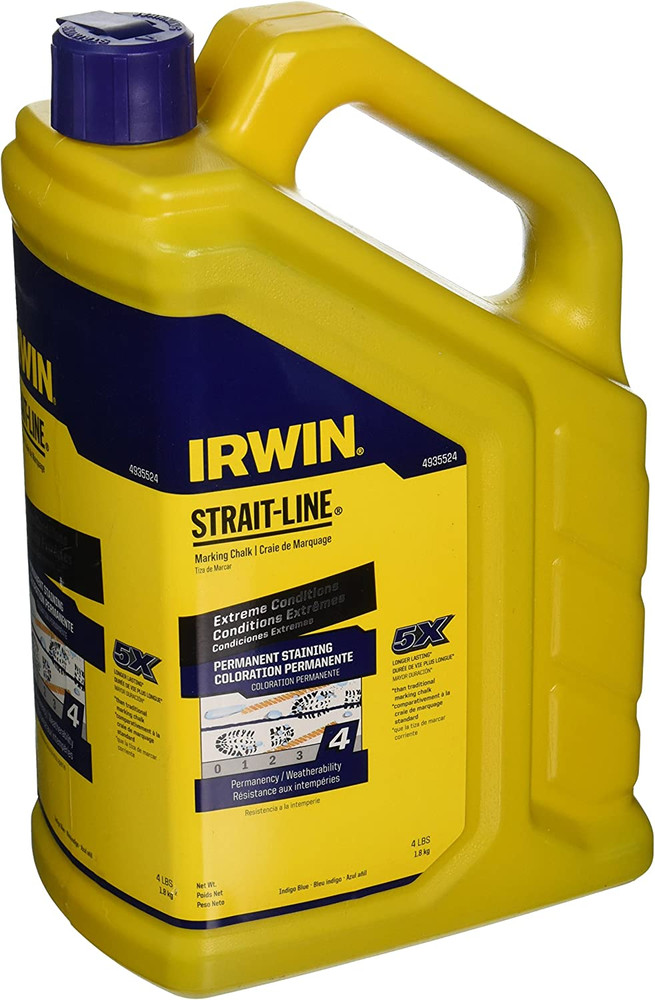 Tools STRAIT-LINE Permanent Staining Marking Chalk, Indigo Blue, 4Pound (