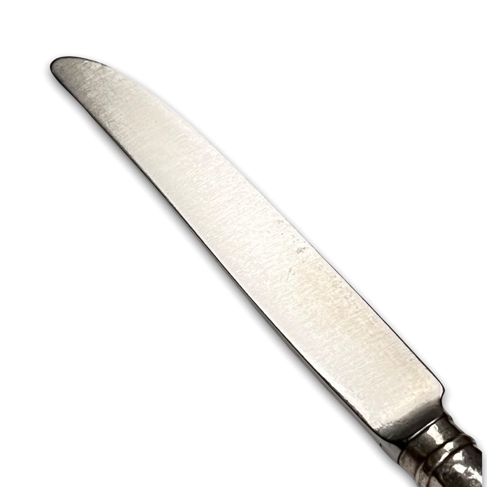 Kings Silver Plate Dinner Knife Flatware Glossy Shell Tip 8 3/8