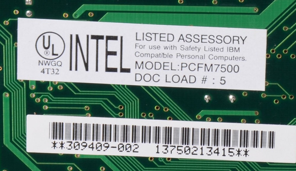Intel Internal Fax Modem ~ 14,400 bps