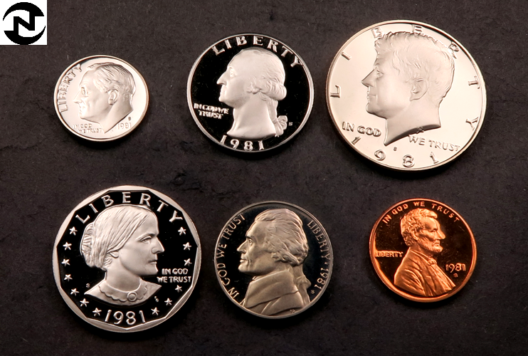 1981-S TYPE 2 US Proof Set ~ Gem Proof DCAM ~ 6 Coins ~ ALL COINS TY2