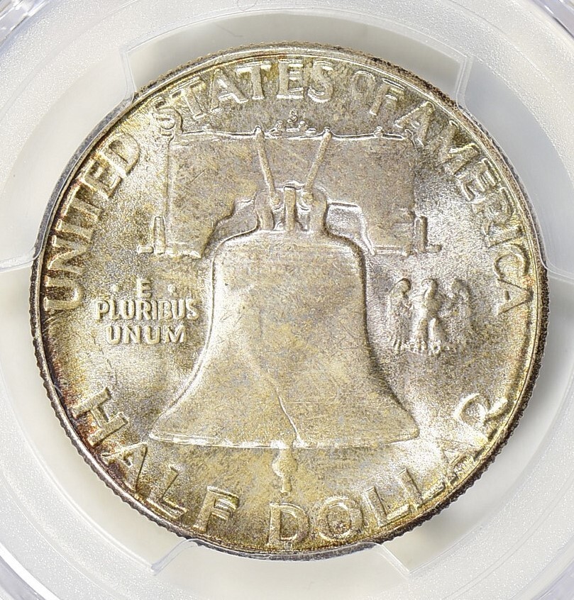 1953-S FRANKLIN HALF DOLLAR PCGS MS66