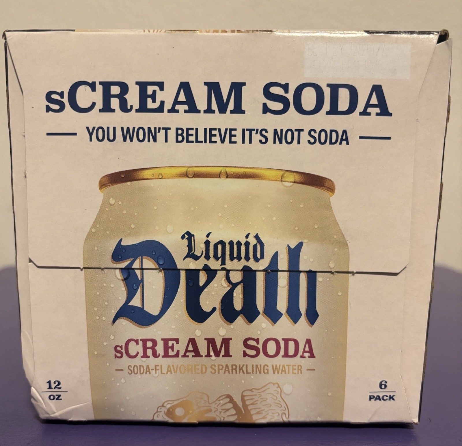 Liquid Death “sCREAM SODA” Soda-Flavored Sparkling Water (2x) 12 oz. Cans