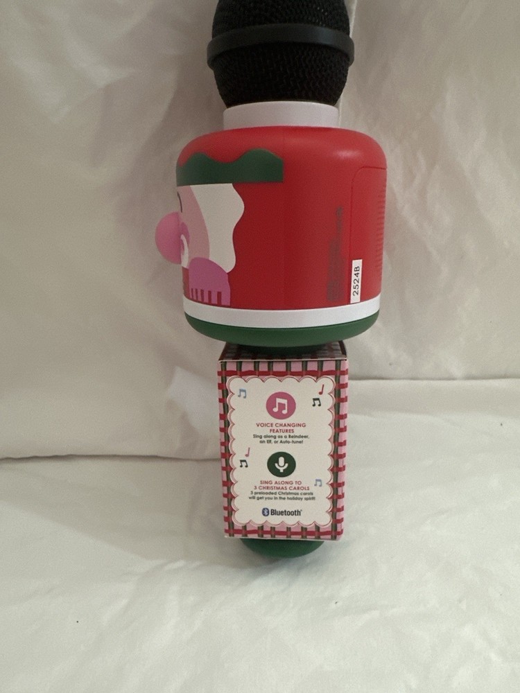 Packed Party Nutcracker Karaoke Microphone Christmas Bluetooth Sing-Along Mic