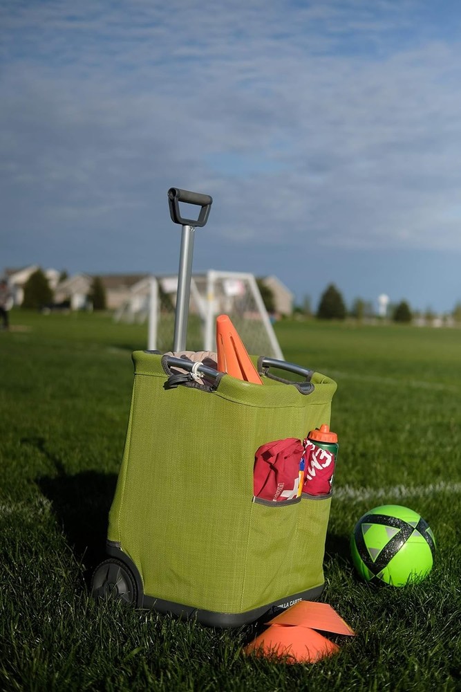 Gorilla Carts GCSS-11G-COM Foldable Soft-Sided Garden Cart, Green