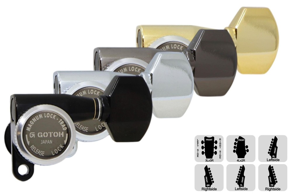 GOTOH SG360-07-MGT Locking Tuning Machine w/ Small Knobs - Pre-Configured Sets
