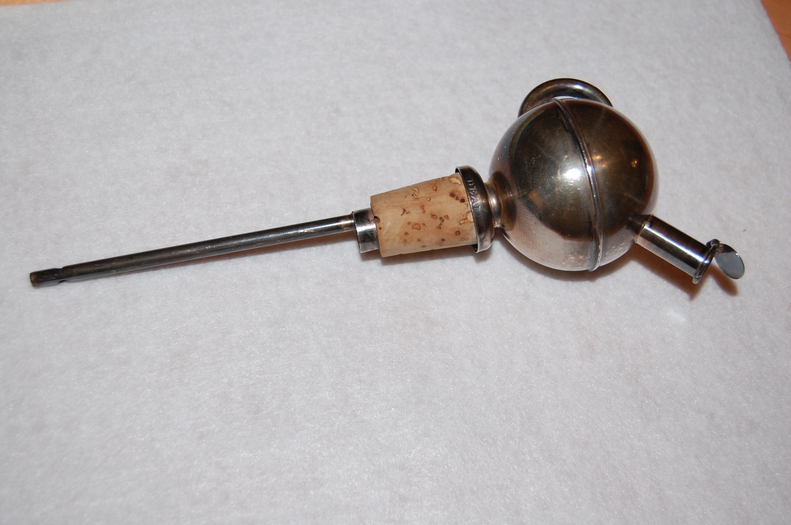 ANTIQUE FRENCH ART DECO IDEAL BREVETTE POURER SPOUT SILVER METAL BAR 1920-30'S