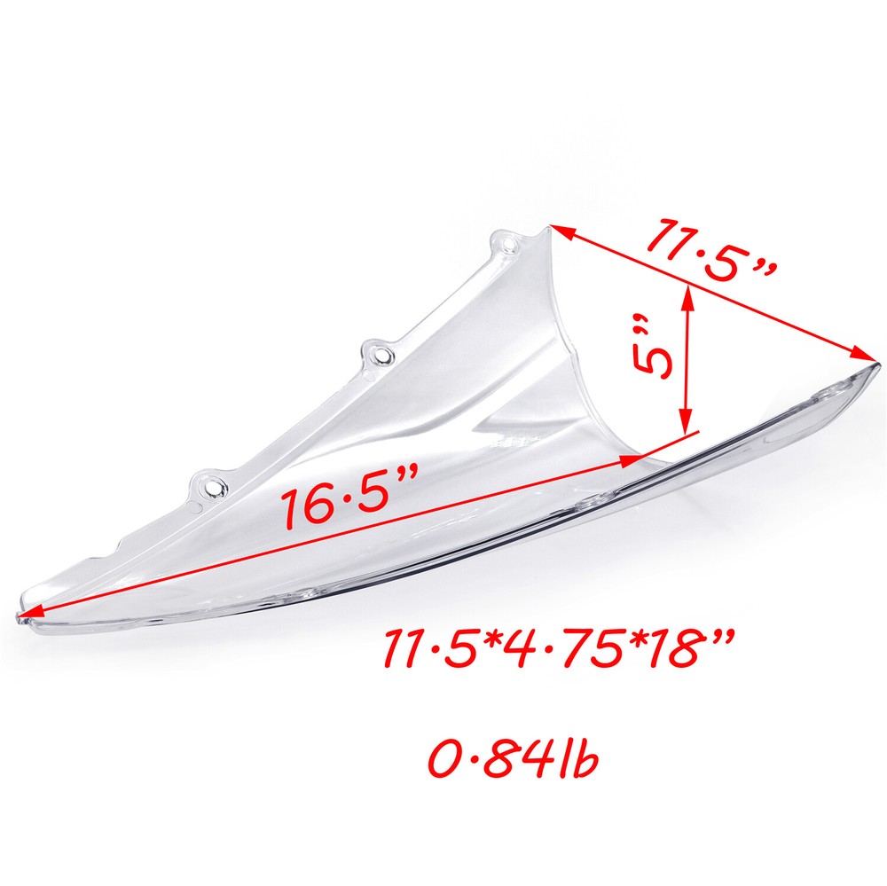 Clear Windshield Windscreen Double Bubble For Yamaha YZF 1000 R1 2002-2003