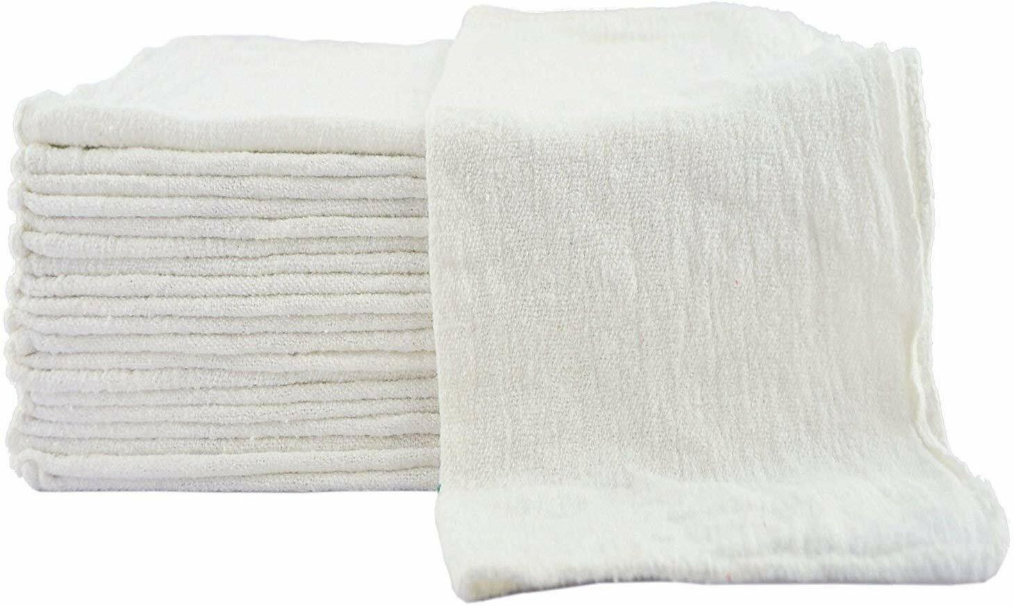 500 New Industrial Shop Rags Cleaning Towels White Large 12x14 Towel B-Grade